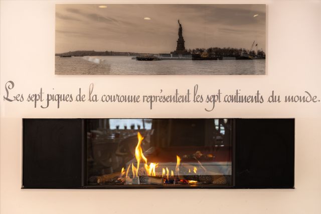 au coin du feu à l'Hôtel Gustave